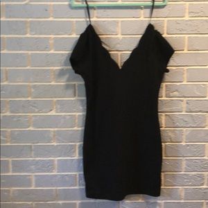 Black “As u wish” mini dress